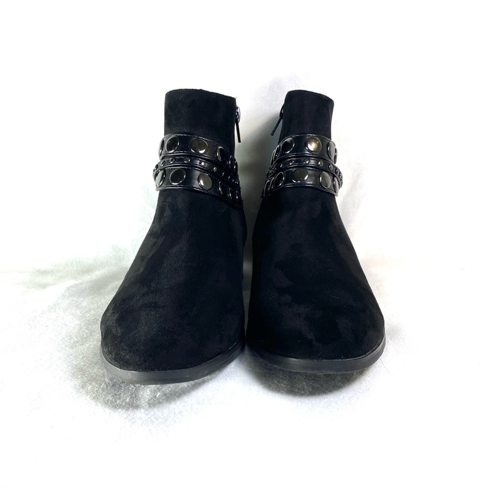 Le Chateau Leather Black Ankle Chelsea Boots Sz 7 Western Feminine Basic EUC - Picture 3 of 9